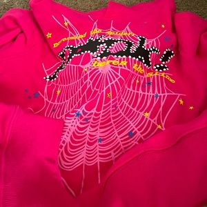 young thug spider hoodie (pink)